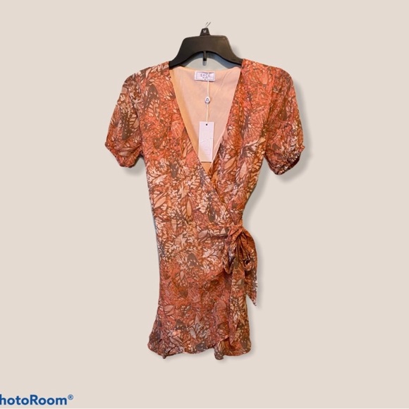NWT SAGE the label | monarch wrap dress MINI | NWT | Size XS - Picture 3 of 6